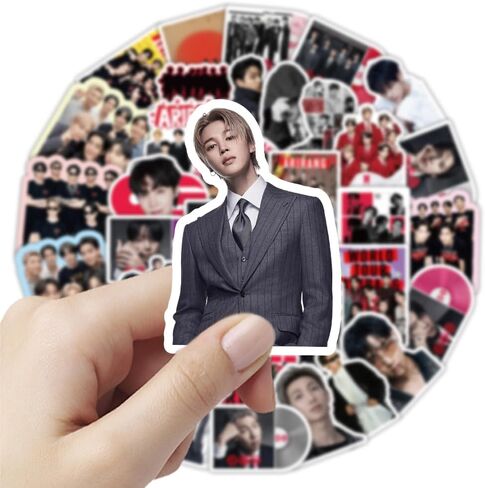BTS Arirang Stickers Pack,50Pcs Kpop Cute Bangtan Boys Photo Vinyl Waterproof Stickers for Water Bottle Laptop Phone Case, Army Fans Merch Gift for Teens Girls in Kuwait