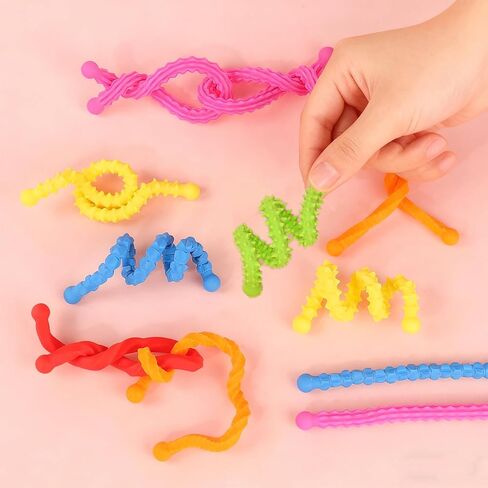 6 Pack Sensory Stick, Textured Silicone Sensory Toys, for Calming, Stress, Anxiety, ADHD & AutismAutism Kids Anxiety Relief for Activities Essential Calm Down Travel Toy for Kids 3+ & Adults in Kuwait