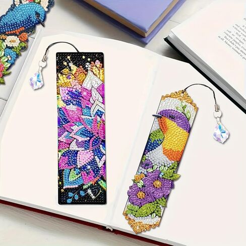 16PCS Mandala Diamond Art Bookmarks for Adults Acrylic Bookmark Kit with Tassel for Book Lovers Gift 5D Diamond Art Book Marks for DIY Making Beginners Arts Craft in Kuwait
