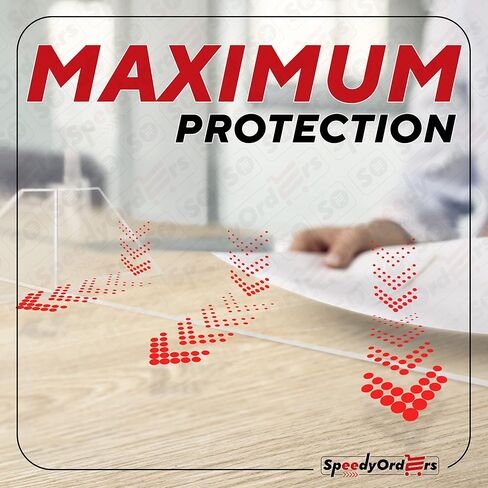 SPEEDYORDERS Protective Sneeze Guard, 1/4" thick 30" W x 24" H NO Opening Clear Acrylic Plexiglass Shield For Counters, Transaction Window for Employers & Customers, Barrier Against Sneezing in Kuwait