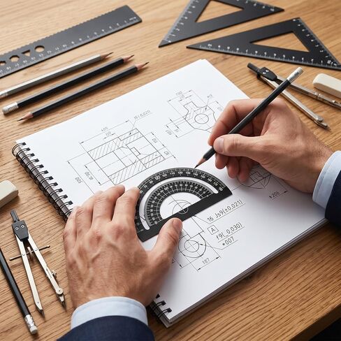 مجموعة هندسية معدنية مكونة من 4 قطع مجموعة مسطرة مثلثة من الألومنيوم مجموعة مسطرة صياغة الرياضيات الهندسية تتضمن مساطر مثلثة منقلة مساطر مستقيمة لرسم الرياضيات واللوازم المكتبية المدرسية (أسود) in Kuwait