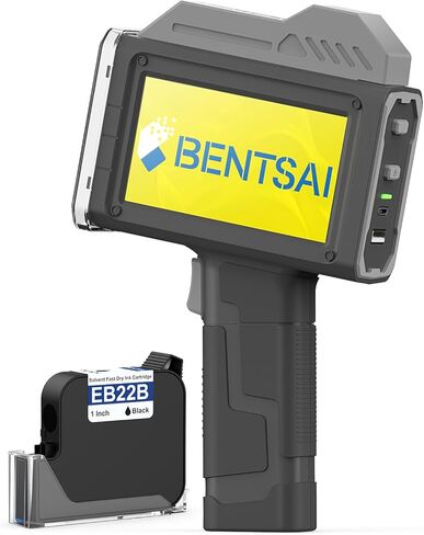 BENTSAI Handheld Inkjet Printer BT-HH62 Series Newly Upgraded with 16H Long Endurance Use for Batch Number Date Code Logo Serial Number QR Code on Plastic Cardboard Wood Metal (1.0 Inch Handheld) in Saudi Arabia