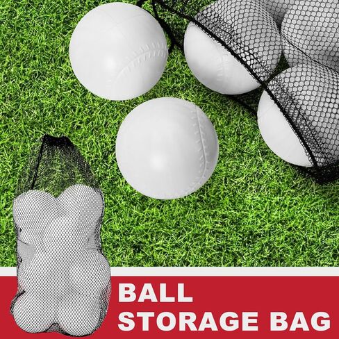 10 PCS Toddler & Little Kids Replacement T Ball Baseball Balls, Plastic Baseballs with Mesh Bag, 3.5-inch Oversized Tballs for Little Tikes Totsports T-Ball Set in Kuwait