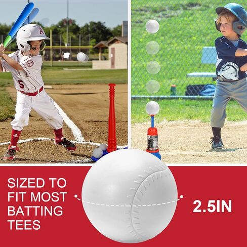 10 PCS Toddler & Little Kids Replacement T Ball Baseball Balls, Plastic Baseballs with Mesh Bag, 3.5-inch Oversized Tballs for Little Tikes Totsports T-Ball Set in Kuwait