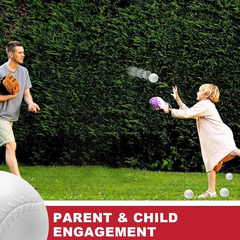 10 PCS Toddler & Little Kids Replacement T Ball Baseball Balls, Plastic Baseballs with Mesh Bag, 3.5-inch Oversized Tballs for Little Tikes Totsports T-Ball Set in Kuwait
