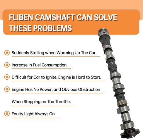 5184377AG Left Side Exhaust Camshaft Compatible with Jeep for Dodge for Chrysler & for Ram 3.6L V6 Models 05184377AH 5184377AE 5184377AF 5184377AD in Kuwait
