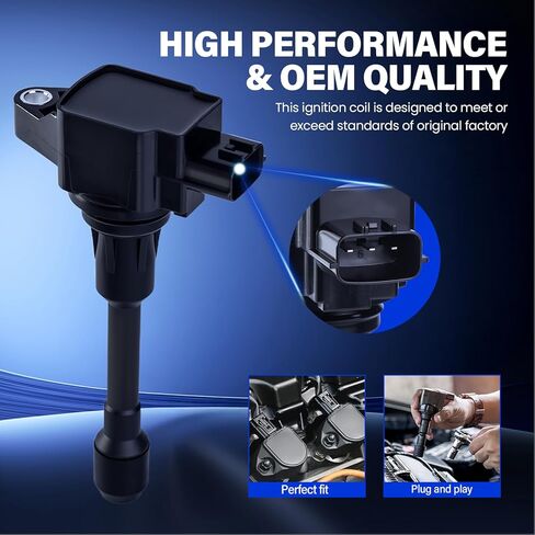 حزمة ملف الإشعال UF549 وقابس الإشعال 9029 يناسب 2007-2013 Nissan Altima Versa Sentra Rogue Cub NV200، 2014-2017 Infiniti QX60 M56 Q70 FX50، 2.5L 1.8L 1.6L 2.0L 5.0L 5.6L L4 in Kuwait
