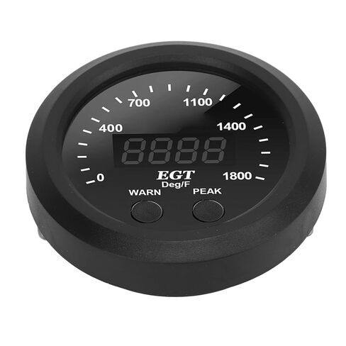 Gas Temperature Meter High Performance 0-1800℉ Red LED Digital Display Auto Accessories 2-1/16in 52mm Universal in Kuwait