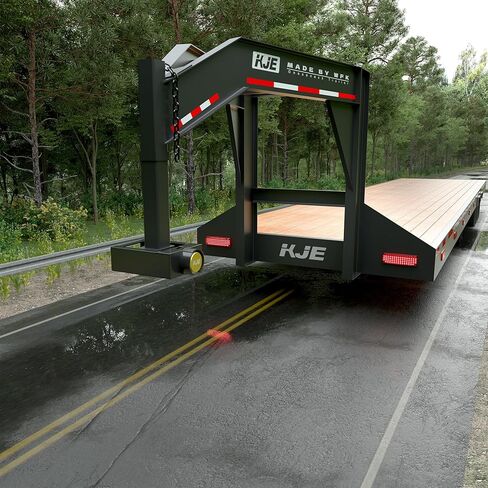 KJE Gooseneck Trailer Coupler Lock, Heavy Duty Anti-Theft Hitch Security for Most 7-Inch Bottom Plate, Fits Round & Square Trailer Tubes in Kuwait