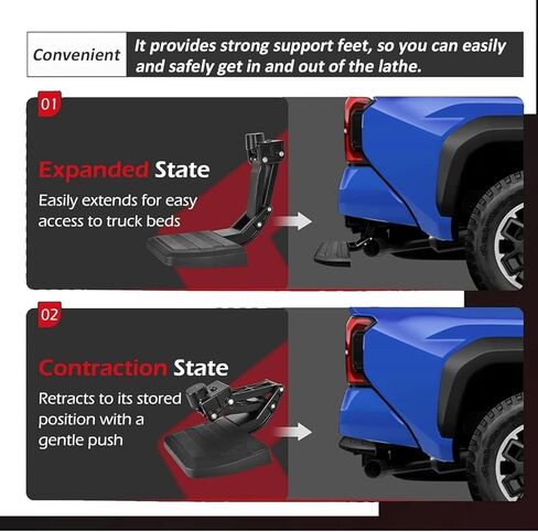 PT392-35920 Tailgate Bed Folding Truck Step Retractable Bumper Assembly Kit Fits Toyota Tacoma 2024 2025 in Kuwait