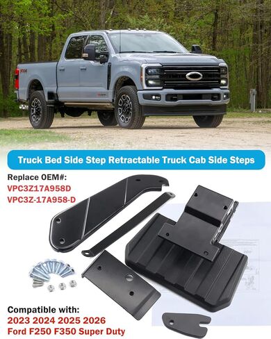 VPC3Z-17A958-D Truck Bed Side Step Retractable Truck Cab Side Steps for Ford F250 F350 Super Duty 2023 2024 2025 2026 Driver Side Mounting Bedstep in Kuwait
