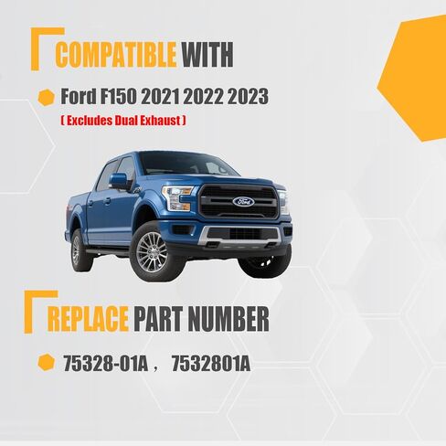 GSPSCN Rear Bed Step Replacement for 2021 2022 2023 Ford F150 F-150 (Excludes Dual Exhaust), Retractable Tailgate Bedstep Bumper Tailgate Step Folding Truck Step Replace# 75328-01A，7532801A in Kuwait
