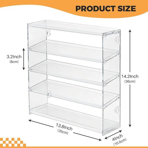 25 Monster Trucks Display Case for 1:64 Scale Monster Trucks, 5-Tier Clear Monster Truck Storage Organizer, Wall Mount Display Shelf Holds 25 Trucks, Toy Car Display Case for Collectors & Kids in Kuwait