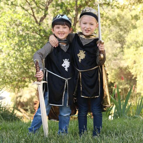 Great Pretenders Silver Knight Tunic Cape & Crown 5/6 Years Dress Up Play in Saudi Arabia