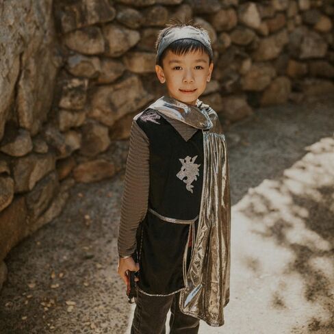 Great Pretenders Silver Knight Tunic Cape & Crown 5/6 Years Dress Up Play in Saudi Arabia