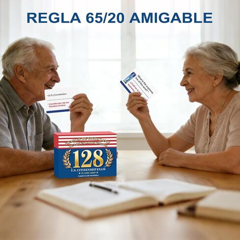 Tarjetas de Ciudadanía 2026 (Inglés y Español): 128 Preguntas y Respuestas Oficiales USCIS مع Anillo Metálico، بطاقات فلاش اختبار المواطنة الأمريكية (الإسبانية) in Kuwait