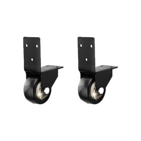 2pcs L-Shaped Side Mount Casters No Noise Rubber Wheel Directional Caster for Furniture, Planter, Crib, Cabinet, Supporting Up to 150kg/330lbs,with Screws,2 inch in Kuwait