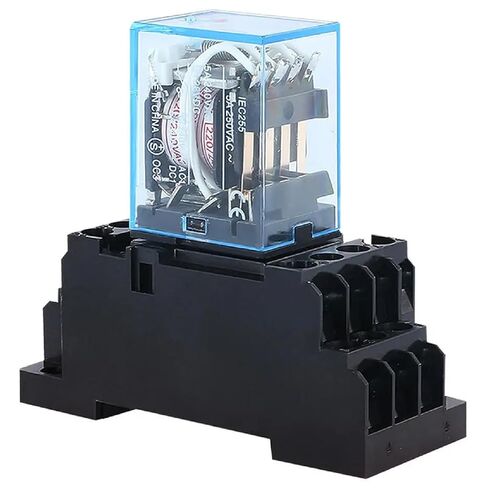 MY4NJ HH54P 14 Pin Power Relay 4NO 4NC AC DC Coil 12V 24V 110V 220V 380V with Base for Automation Equipment and Machine Tool (AC 380V) in Kuwait