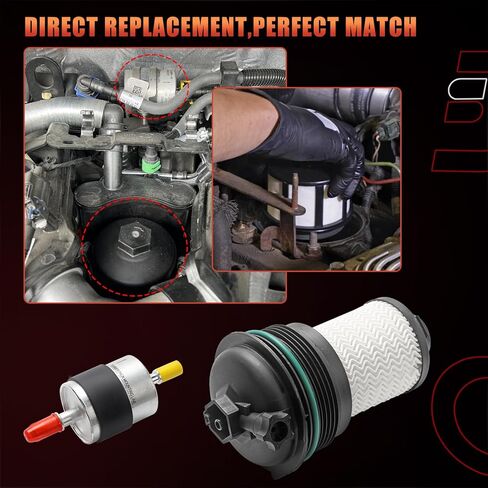 فلتر الوقود، محرك الديزل Powerstroke متوافق مع Ford Vehicle F150 2018 2019 2020 2021 3.0L EcoDiesel استبدال # FD4627 FD-4627 JL3Z9N184A in Kuwait