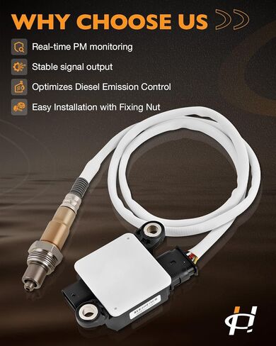 HQPASFY JC3Z-5L239-C Diesel Exhaust Particulate Matter Sensor Assembly Compatible with Ford 2017-2022 F250 F350 F450 F550 Super Duty 6.7L V8 Diesel, Replaces HC3Z5L239D, 0281007522 in Kuwait