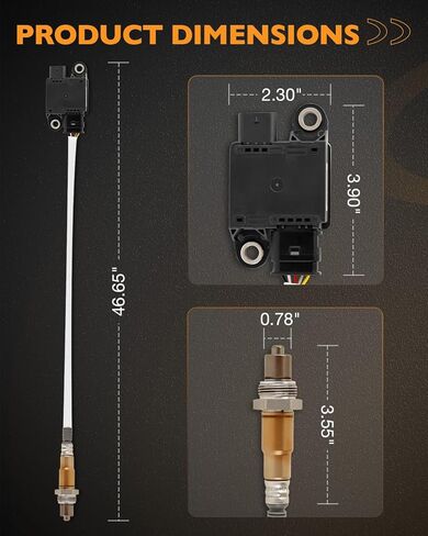 HQPASFY JC3Z-5L239-C Diesel Exhaust Particulate Matter Sensor Assembly Compatible with Ford 2017-2022 F250 F350 F450 F550 Super Duty 6.7L V8 Diesel, Replaces HC3Z5L239D, 0281007522 in Kuwait