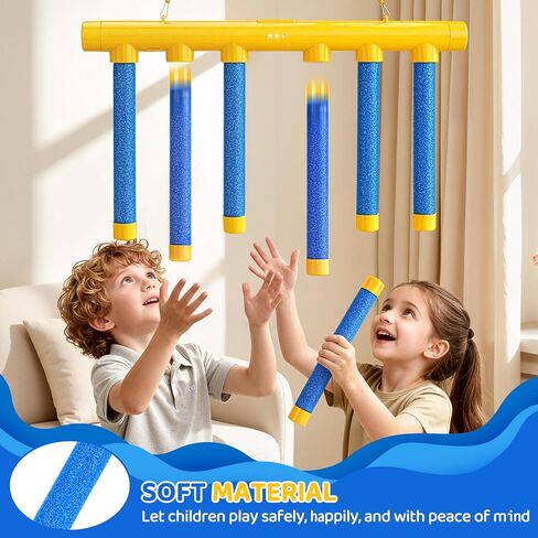 Reflex Drop Sticks Challenge Game - 3 Adjustable Speed Modes, Hand-Eye Coordination & Reaction Training Toy, Fun Catch Falling Sticks Game for Kids, Adults(Yellow & Blue) in Kuwait