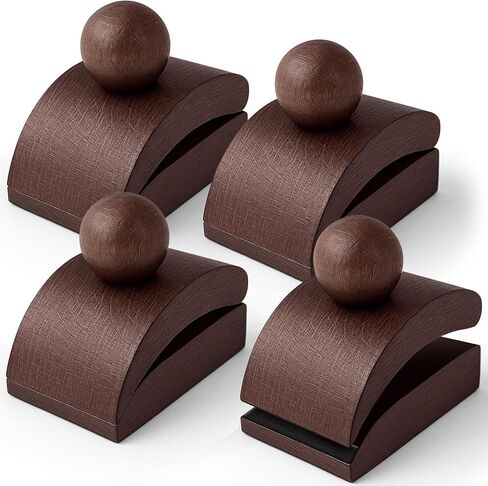 Wooden Quilt Hanger for Wall for Display – Set of 4 Tapestry Hangers with Silicone Grip, Brown Oak Finish, Holds Up to 1/2 Inch Thick Quilts, Rugs, Wall Art (Brown) in Kuwait