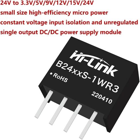 10pcs/lot B2403S-1WR3 Step Down 1W 24V to 3.3V 303mA DC DC Power Supply Module Consumer Electronics in Kuwait