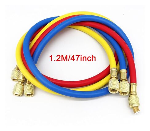Refrigerant Manifold Gauge Set Diagnostic Air Conditioning Tool Hook Hose for R410A R22 R404A R134A Refrigerant Charging in Kuwait