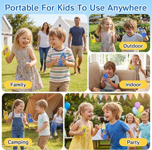 Video Walkie Talkies for Kids 2 Pack, Rechargeable Video Intercom Toys with Fun Chat Hub, Voice Changer & Sticker Effect – Long Range 2 Way Radio for Indoor & Outdoor, Gift for Boys Girls Ages 3-12 in Kuwait