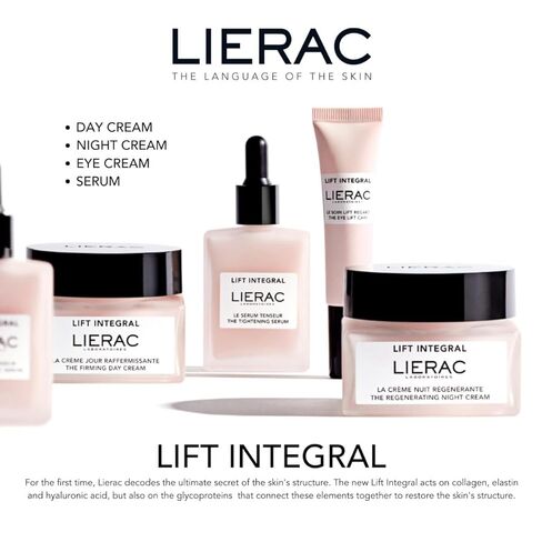 Lierac Lift Integral Under Eye Cream for Dark Circles - Firming Solution with Hyaluronic Acid, Collagen, Elastin, Tightens & Smoothes Wrinkles, Eye Cream for Wrinkles & Sensitive Skin - 15ml in Kuwait