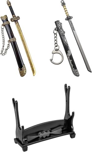 2 Pack Sword Letter Opener Set with Display Stand Black Metal Medieval Sword Style Mail Opener (Knife, 1) in Kuwait