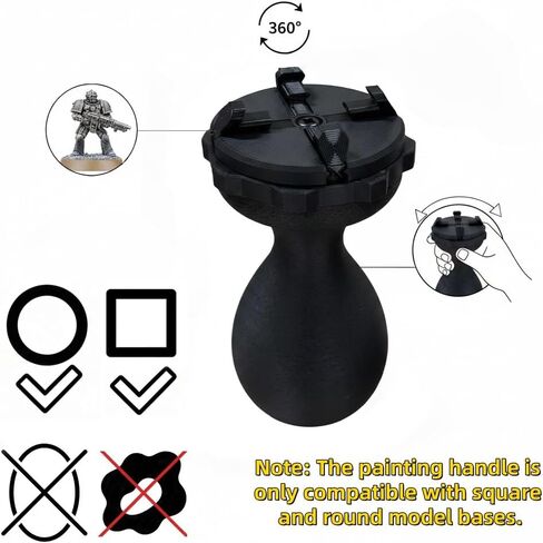 2PCS Miniature Painting Handle, Upgraded Four-Claw Clips & Heavy-Duty Material, 360 Rotatable Model Paint Holder for Wargame & DND Figurines, Fits 20-45mm Bases, Ergonomic Hobby Painting Handle in Kuwait