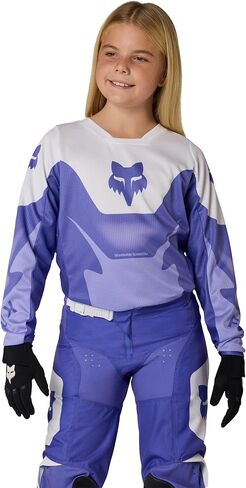 Fox Racing Youth 180 Motocross Dirt Bike Jersey, Purple Dove Noble, Medium in Kuwait