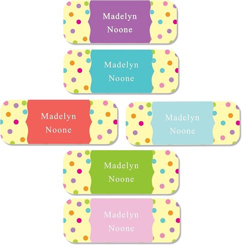 Personalized Waterproof Name Labels for Kids - Custom No-Iron Clothing Stickers for Daycare, School Supplies, Bottles, Lunch Boxes & Shoes, Name Tags, Gift Labeling (Crocodile Stickers - Cream) in Kuwait