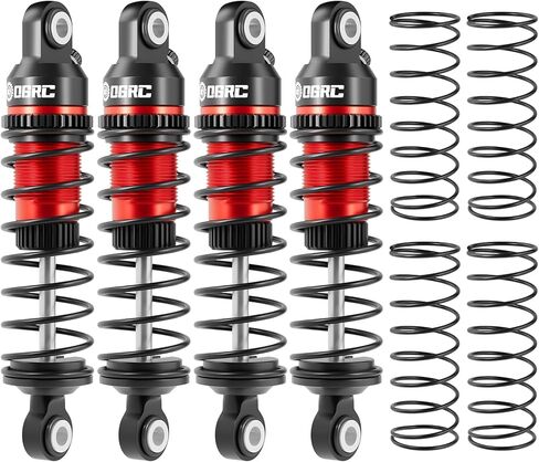 OGRC 60mm Big Bore Oil Shock Absorber for ARRMA 1/14 Typhon 1/16 Mojave 1/18 Granite Grom RC Car (Red) in Kuwait