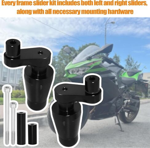 Frame Sliders Engine Guard Fairing Falling Protection for Kawasaki Ninja 400 Z400 Z 400 2018-2025 & Ninja 500 500SE Z500 2024-2025 ABS & Non ABS Models, Black in Kuwait