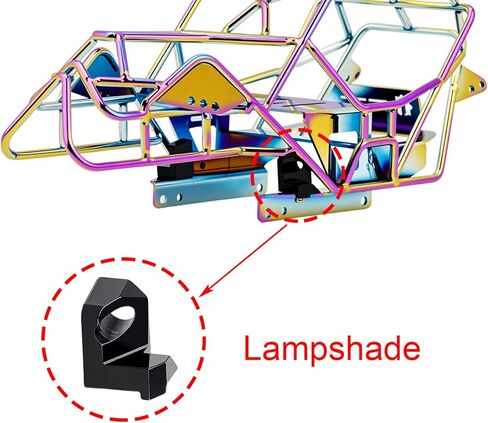 Colorful Electroplating Metal Roll Cage Body Shell with Aluminum LED Lamp Holder for 1/18 TRX4M Defender Bronco Crawler Truck Upgrade in Kuwait