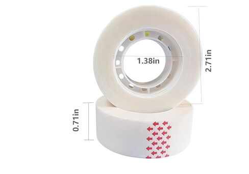 Tape, Invisible Tape for Gift Wrapping, 6 Rolls, Matte Finish, Writable, 3/4″x 1260″, Clear Tapes for Christmas Wrapping Paper, Office&School Supplies in Kuwait