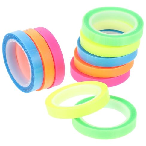 Waterproof Highlighter Tape Adhesive Tabs, 10 Rolls 0.6Cm X 5M for Book Annotation and Office School Use in Kuwait
