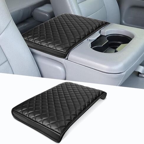 غطاء وحدة التحكم المركزية لسيارة Mustang Mach E 2026 2025 - واقي وسادات مسند الذراع الجلدية الناعمة لسيارة Ford Mustang Mach E 2021 2022 2023 2024 2025 2026 الملحقات الداخلية (أسود) in Kuwait