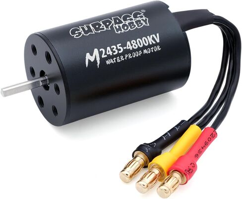 SurpassHobby 2435 3200KV Brushless Motor High Speed Waterproof Shaft 2mm Motor and for 1/16 1/18 Remote Control Cars Trucks Off-Road Vehicle in Kuwait