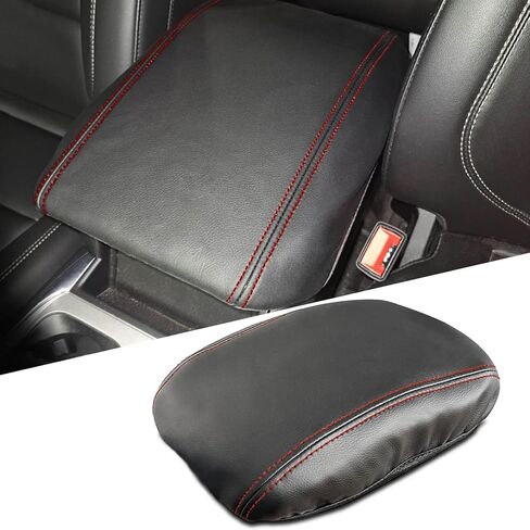 Center Console Cover for Mustang Mach E 2026 2025 - Soft Leather Armrest Pads Protector for Ford Mustang Mach E 2021 2022 2023 2024 2025 2026 Interior Accessories (Black) in Saudi Arabia