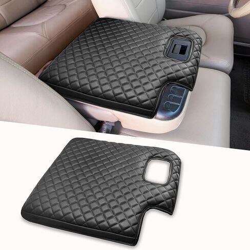 Center Console Cover for Mustang Mach E 2026 2025 - Soft Leather Armrest Pads Protector for Ford Mustang Mach E 2021 2022 2023 2024 2025 2026 Interior Accessories (Black) in Saudi Arabia