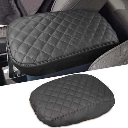 Center Console Cover for Mustang Mach E 2026 2025 - Soft Leather Armrest Pads Protector for Ford Mustang Mach E 2021 2022 2023 2024 2025 2026 Interior Accessories (Black) in Saudi Arabia