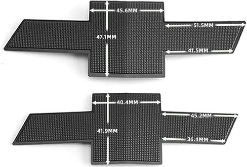 Black Bowtie Front Tailgate Emblem Overlay Compatible with 2018-2024 Chevy Equinox with Strong Adhesive 260314 ABS Plastic Grill Rear Badge Not Fit 2025 2026 Black in Kuwait