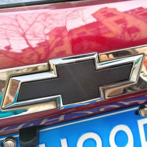 Black Bowtie Front Tailgate Emblem Overlay Compatible with 2018-2024 Chevy Equinox with Strong Adhesive 260314 ABS Plastic Grill Rear Badge Not Fit 2025 2026 Black in Kuwait