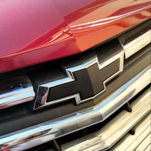 Black Bowtie Front Tailgate Emblem Overlay Compatible with 2018-2024 Chevy Equinox with Strong Adhesive 260314 ABS Plastic Grill Rear Badge Not Fit 2025 2026 Black in Kuwait