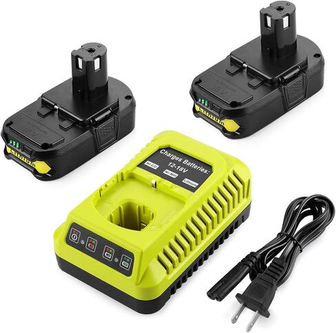 energup 2 حزمة 18V 3.8Ah P102 استبدال لبطارية ليثيوم Ryobi 18V لبطارية 18 فولت واحد + P104 P105 P102 P103 P107 أدوات لاسلكية متوافقة مع بطاريات Ryobi 18v in Kuwait