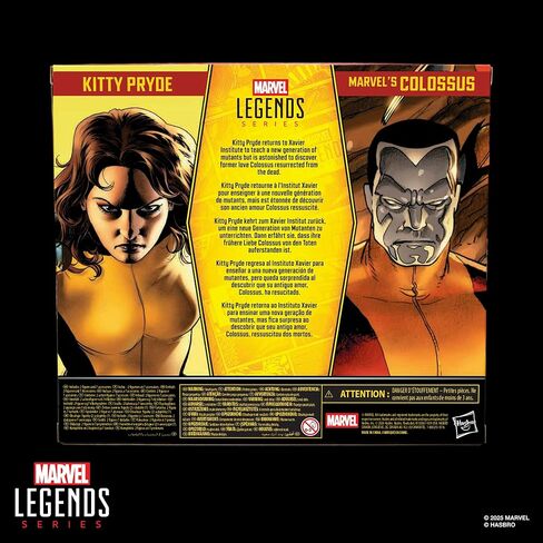 مجموعة من قطعتين من سلسلة X-Men Marvel Legends Kitty Pryde وMarvel's Colossus، 2 مجسمات حركة مذهلة مستوحاة من القصص المصورة قابلة للتجميع بمقياس 6 بوصات in Kuwait